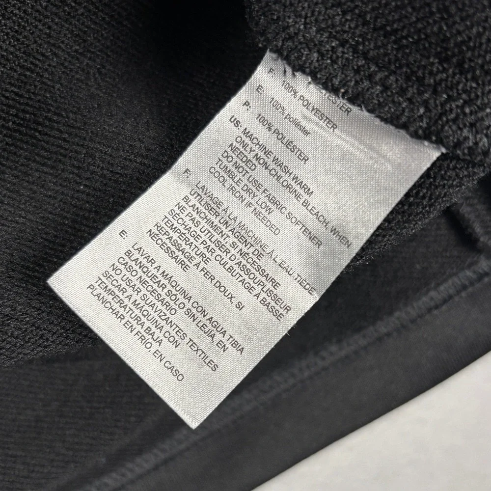 Adidas Golf 1/4 Zip Pullover 3-Stripe Performance Fleece Large Black